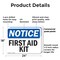 Signmission First Aid Kit, 24 in W x Rectangle, Plastic OS-2PACK-NS-P-1824-L-12746 - alternate 8